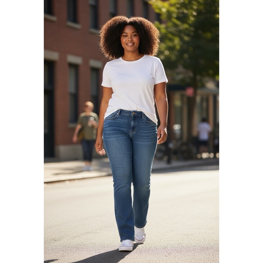 Judy Blue Bootcut Jeans Women's 18W Blue Mid Rise Stretch Plus Size